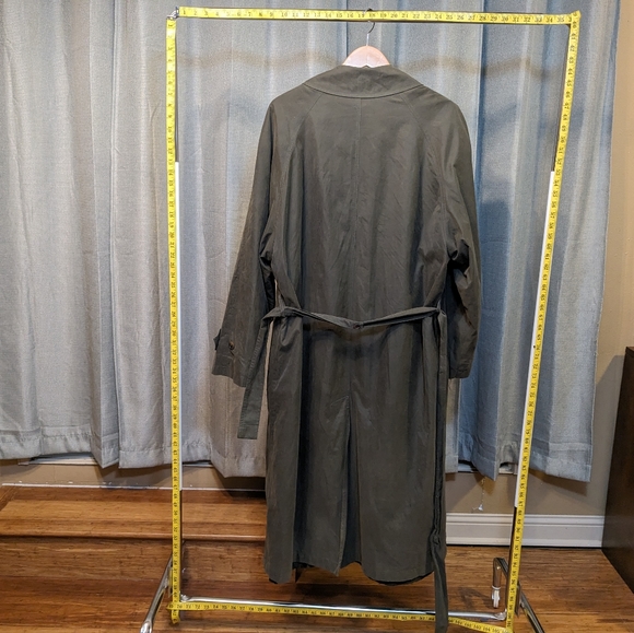 Nautica trench coat with attached lining Men's Size 44R in olive green - Picture 4 of 15